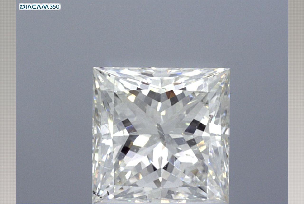 1.90 Carat Princess Diamond G Color SI2 Clarity Very Good