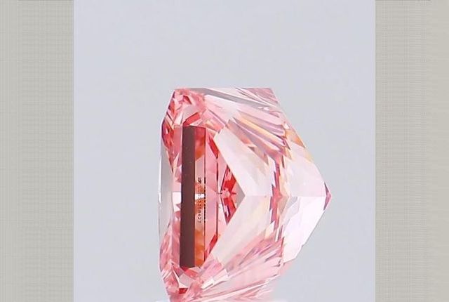 6.00 Carat Princess Pink Lab Grown Diamond FVPI Color VS1