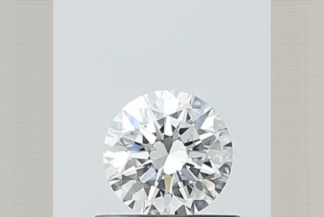 0.54 Carat Round Lab Grown Diamond D Color VVS1 Clarity Very